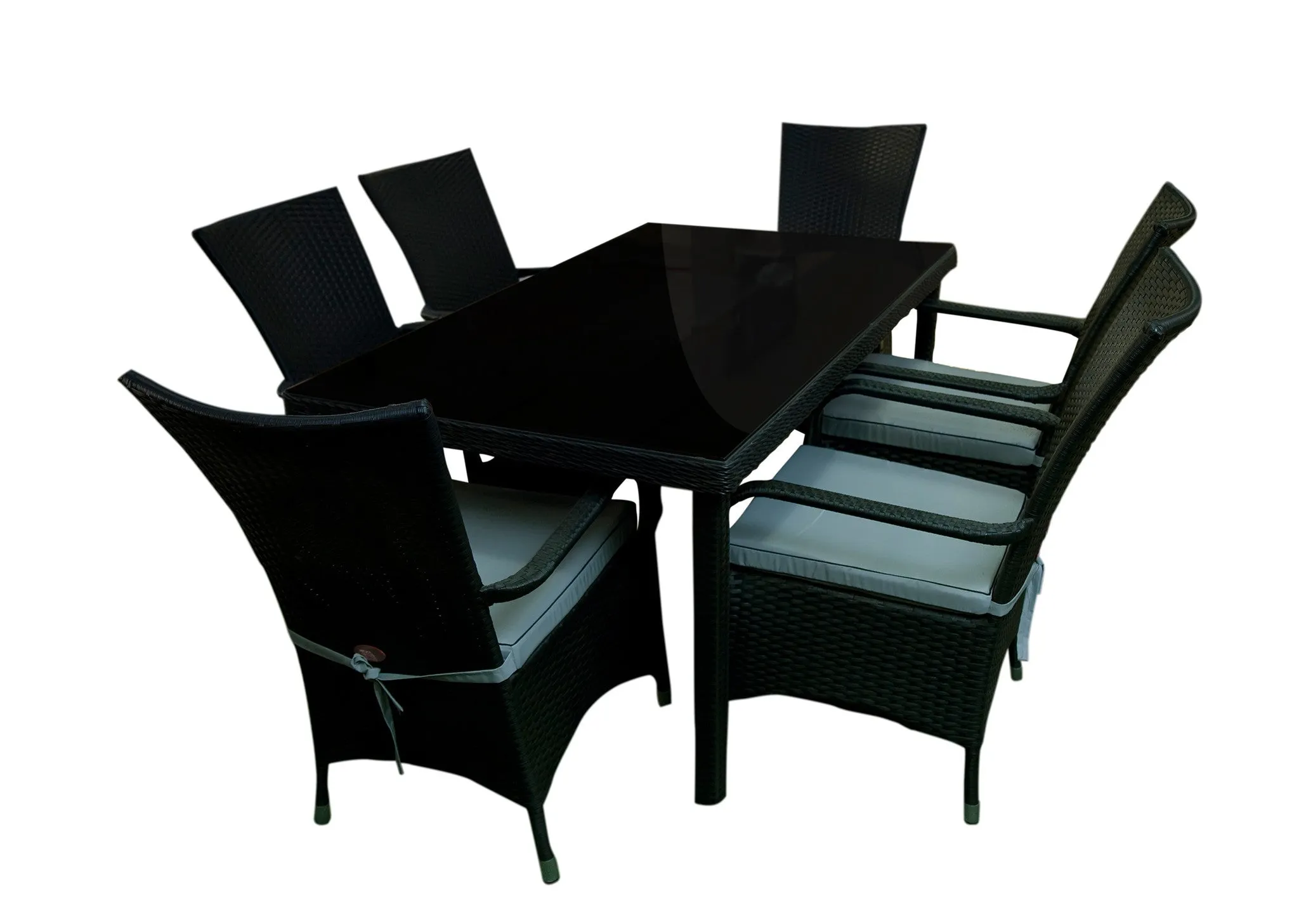 Furn Im Hub Steel Pre-Rattan Dinning Set 6 1