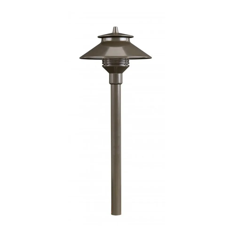 FX Luminaire - PLLED20W12RBZ - PL Path Light 12" Riser Aluminum Bronze Finish 1.6W 2700K LED