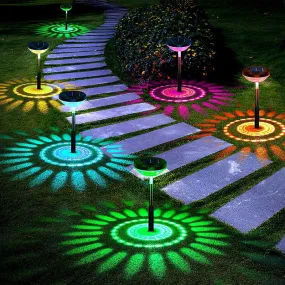 Garden Lights Solar Led Light Outdoor Rgb Color Changing Solar Pathway Lawn Lamp for Garden Decor Lawn Lamps Hanging Buried