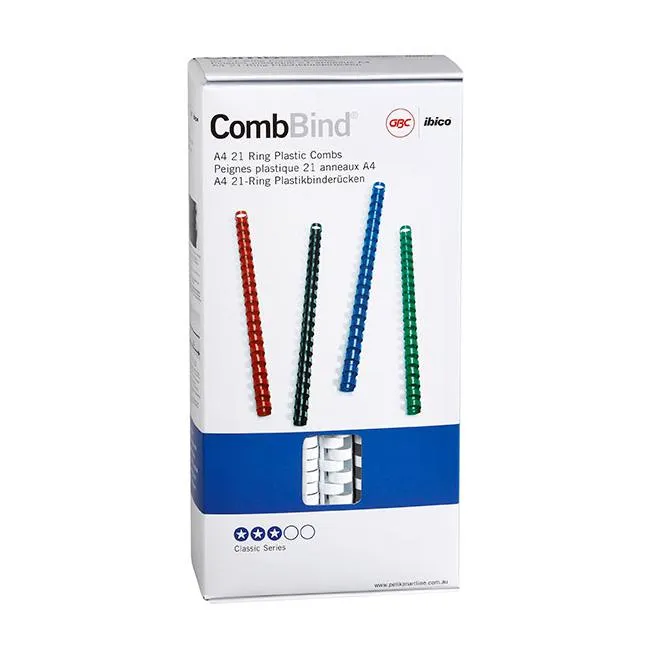 Gbc binding comb 14mm white pk100