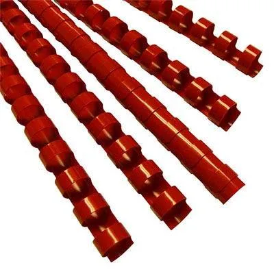 Gbc Plastic Binding Comb Round 21 Loop 25Mm A4 Red Pack 50