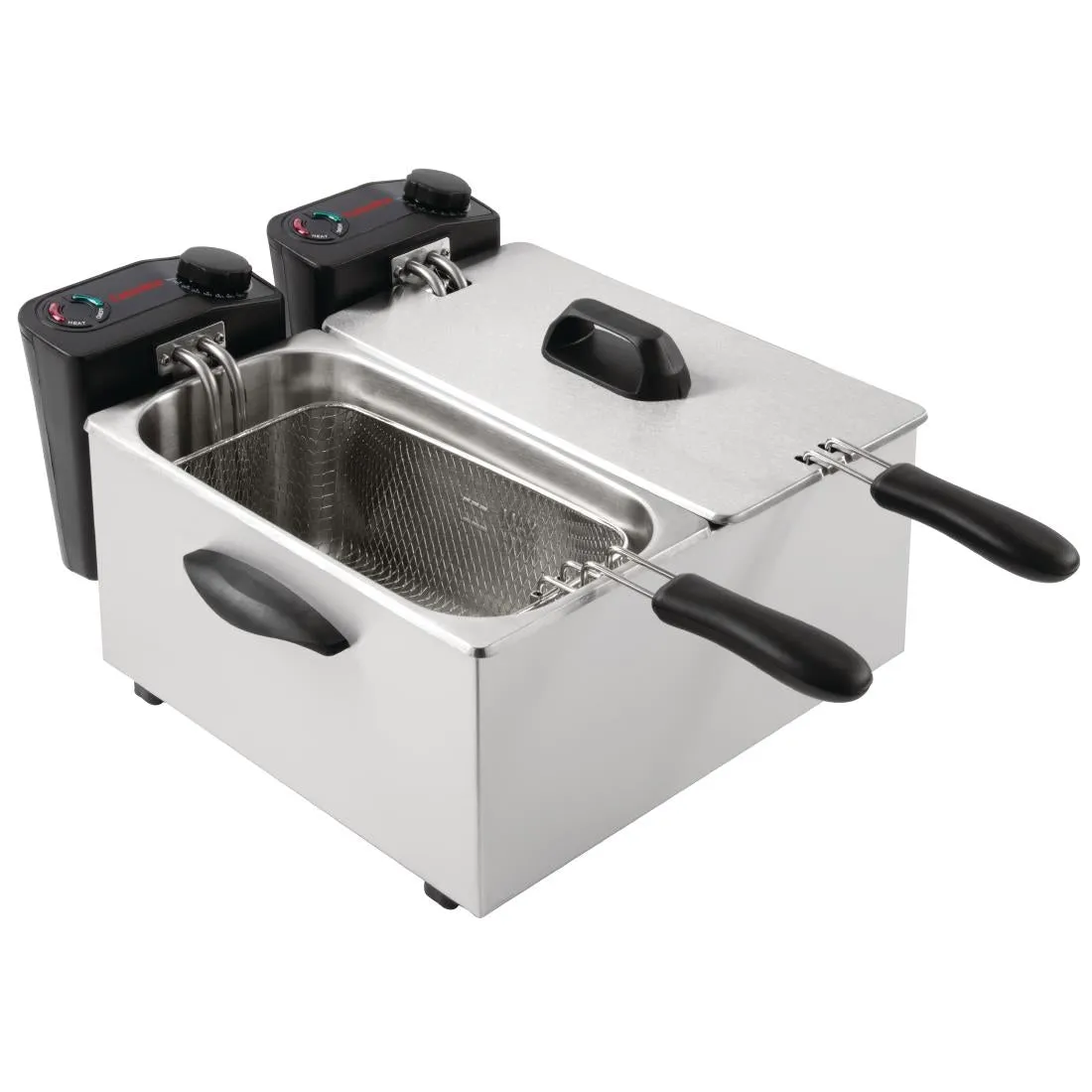 GG199 Caterlite Light Duty Twin Tank Twin Basket Electric Fryer 2x2kW