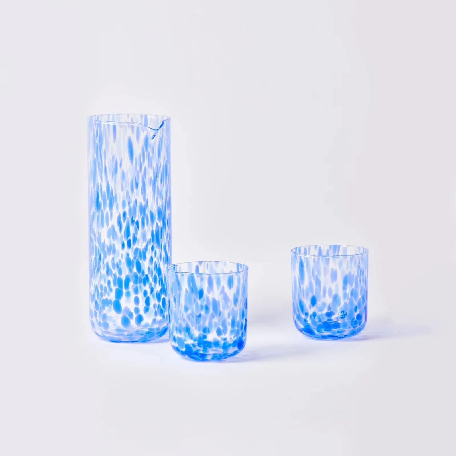 Glass Carafe Dots | Blue