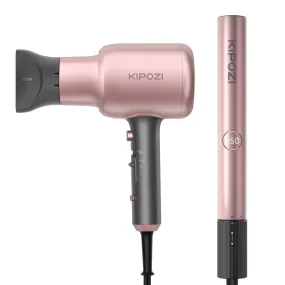 Hair Dryer and Hair Straightener Set - Rose Pink