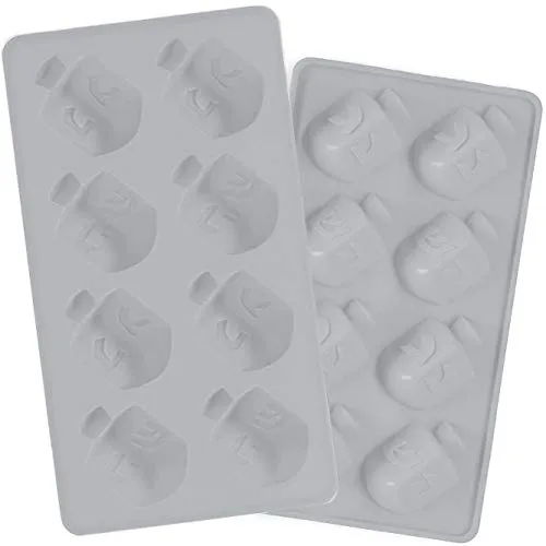 Hanukkah Silicone Ice Cube Mold Tray, Dreidel and Menorah Molds, Fun Cooking and Baking Holiday