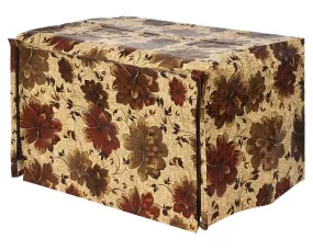 Heart Home PVC Flower Printed Microwave Oven Cover, Dustproof Machine Protector Cover,23 LTR. (Brown)-50HH01267