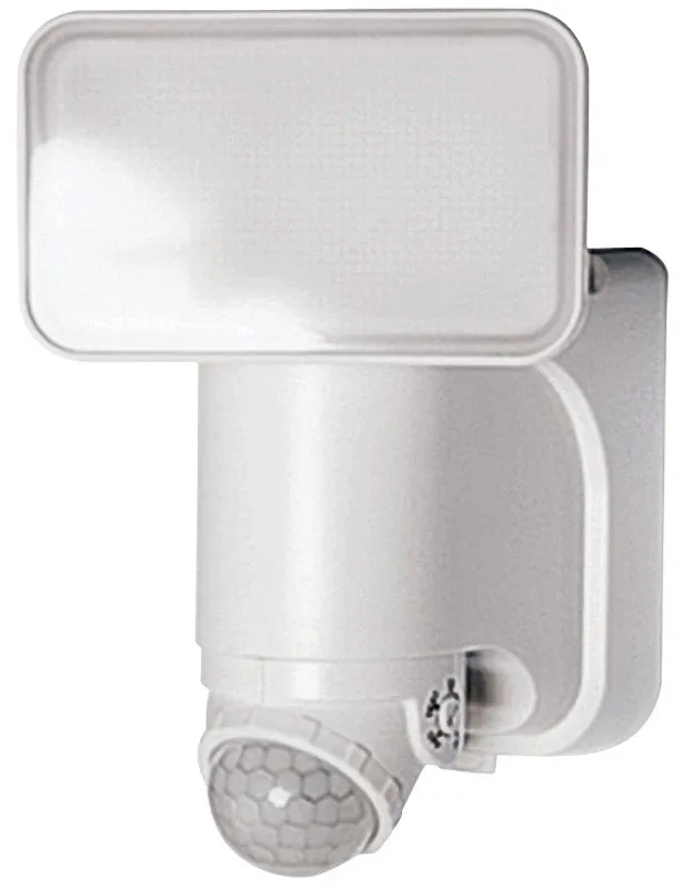 Heath Zenith HZ-7162-WH Motion Activated Security Light, 1-Lamp, LED Lamp, 300 Lumens, Plastic Fixture :EA: QUANTITY: 1