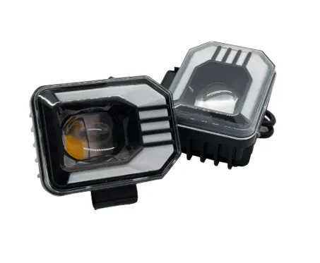 HJG Headlight LED Work Light DRL Fog Lamp Dual Color Motorcycle Lights