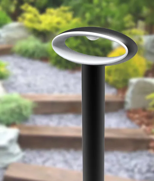 Horus LED Surface Mounted Open Oval Bollard Lights IP54