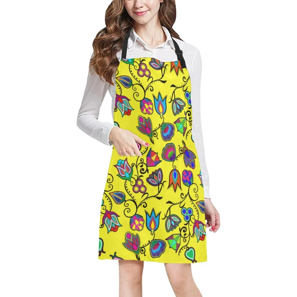 Indigenous Paisley Yellow Apron