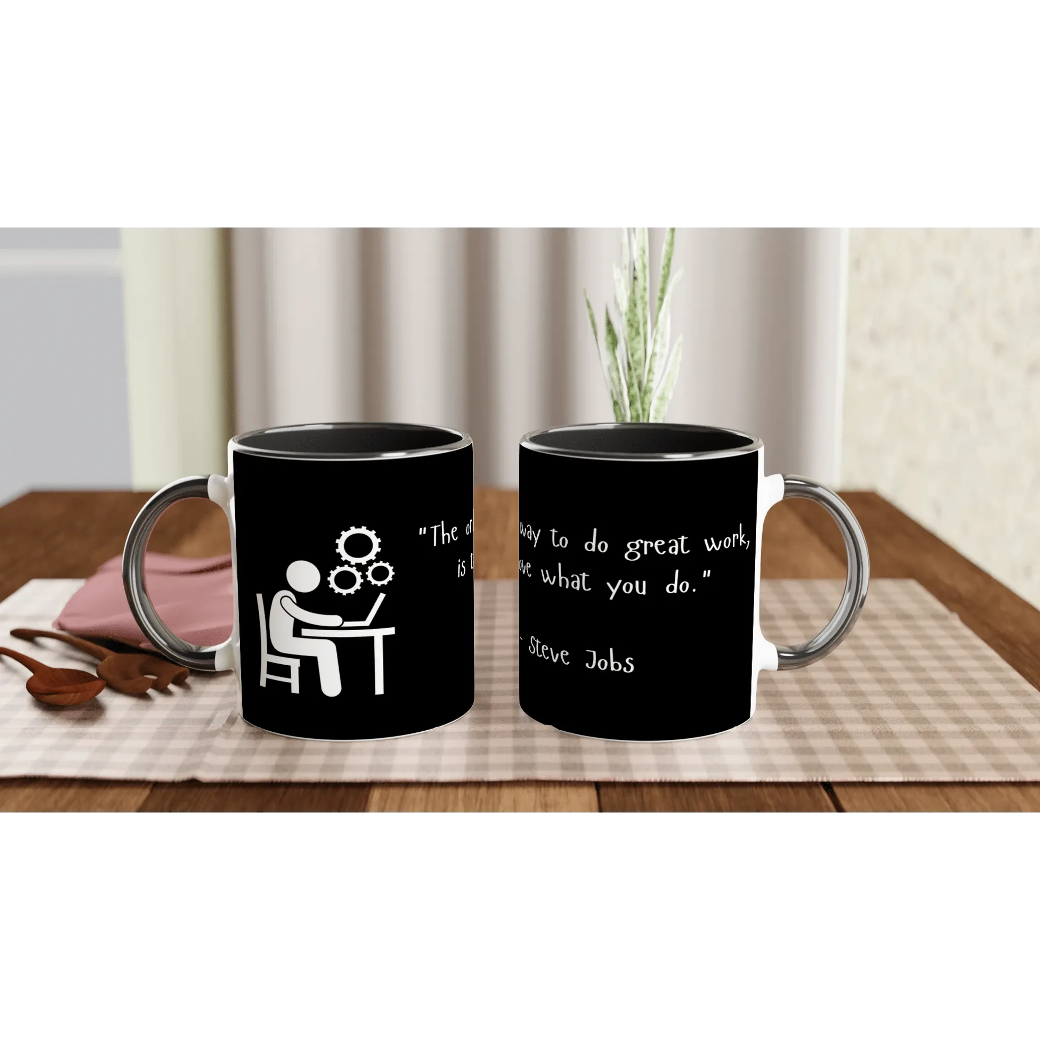 Inspirational Quote Mug | Black Ceramic Mug