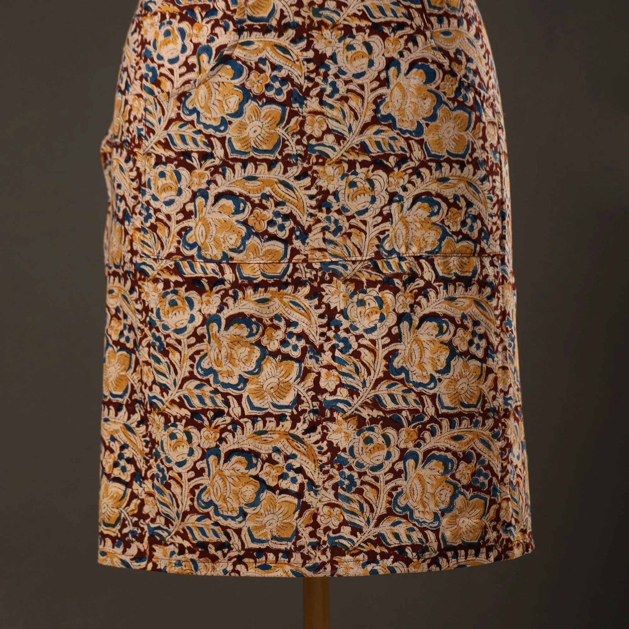 Kalamkari Block Printed Cotton Apron with Pocket 42