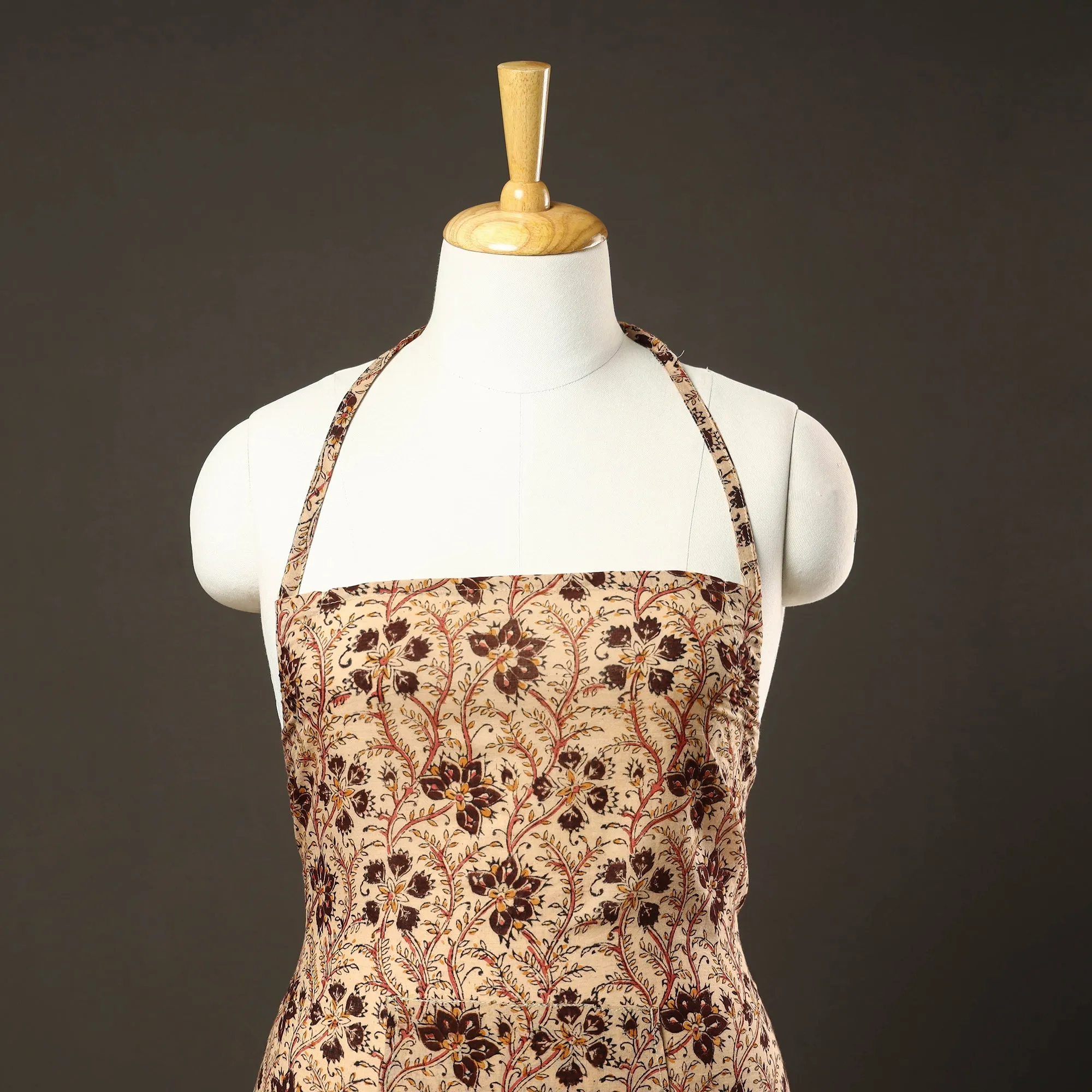 Kalamkari Block Printed Cotton Apron with Pocket 43