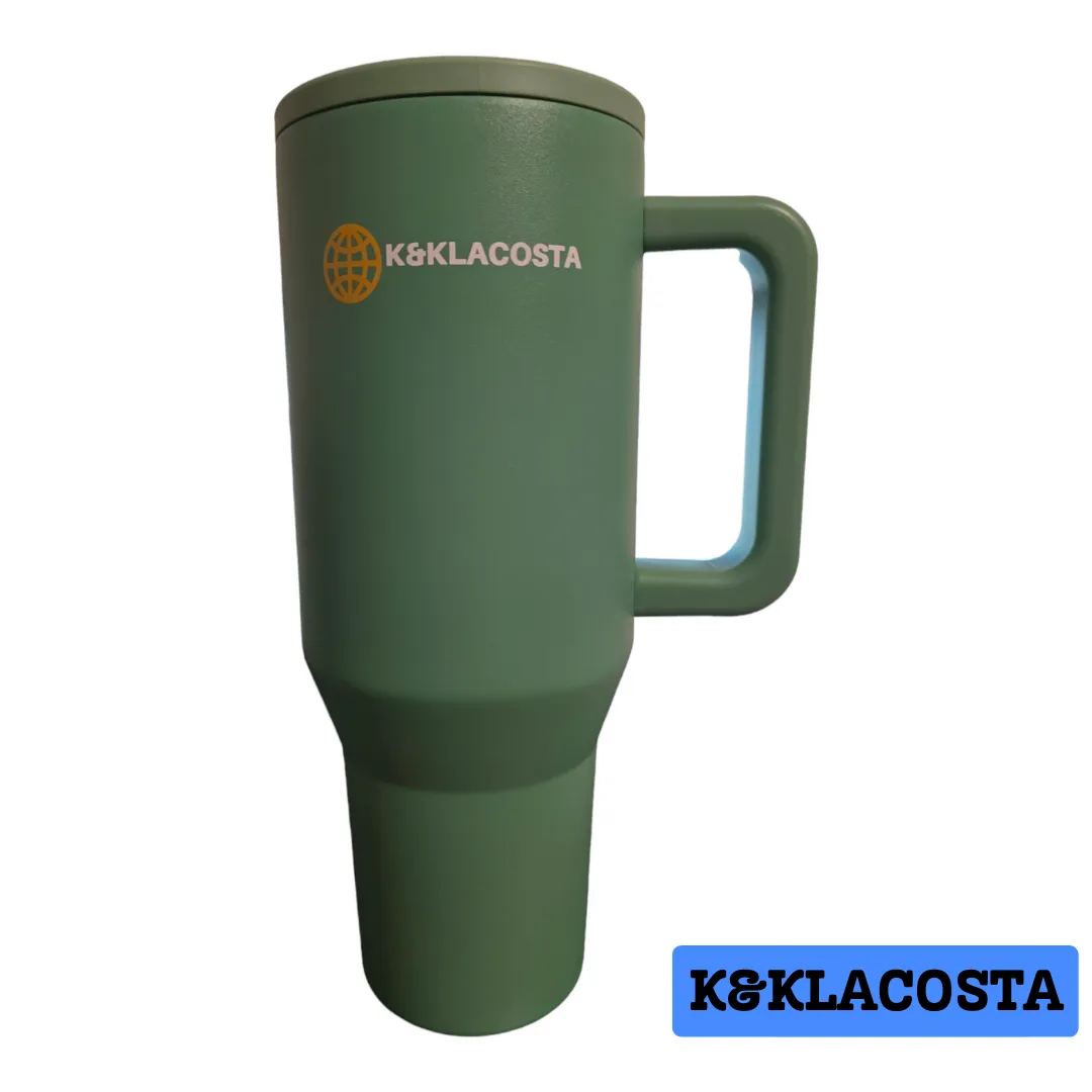 K&KLACOSTA Tumbler Stainless Steel Vacuum Water Bottle 40oz, Leakproof Reusable with Lid and Straw for Water Tea Juice or Coffee Perfect for Car or Travel