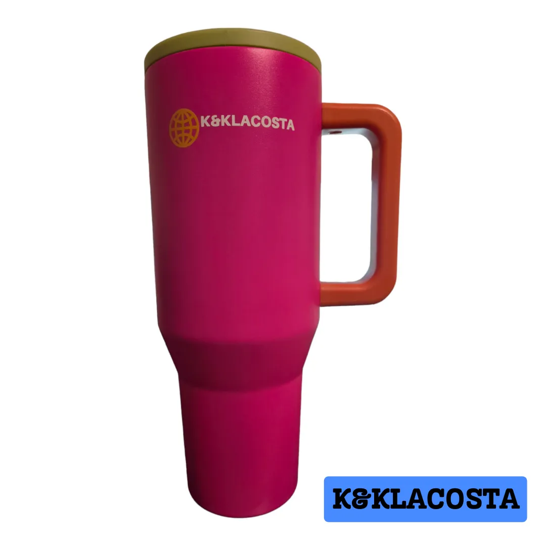 K&KLACOSTA Tumbler Stainless Steel Vacuum Water Bottle 40oz, Leakproof Reusable with Lid and Straw for Water Tea Juice or Coffee Perfect for Car or Travel