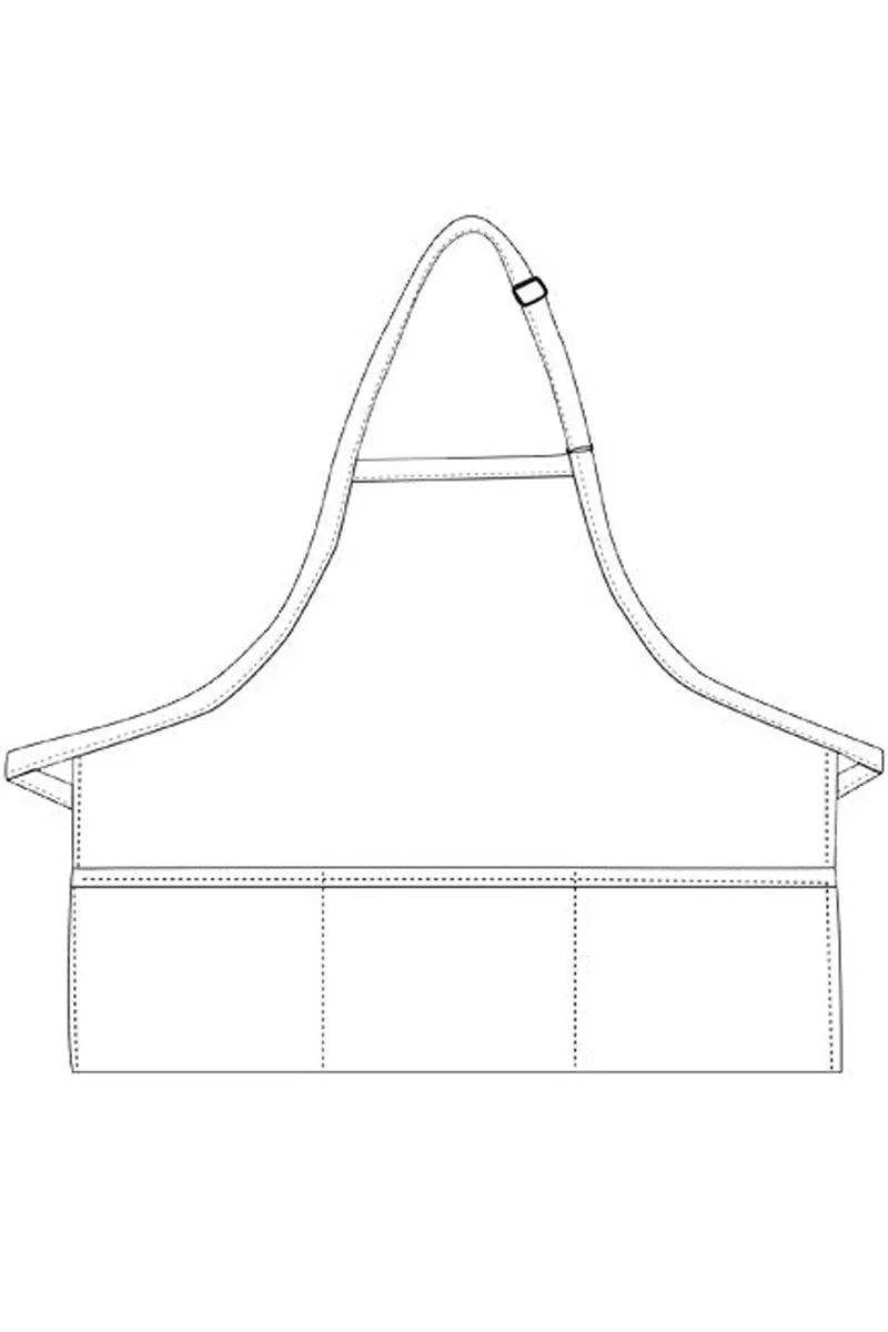 Khaki Deluxe Bib Adjustable Apron (3 Pockets)