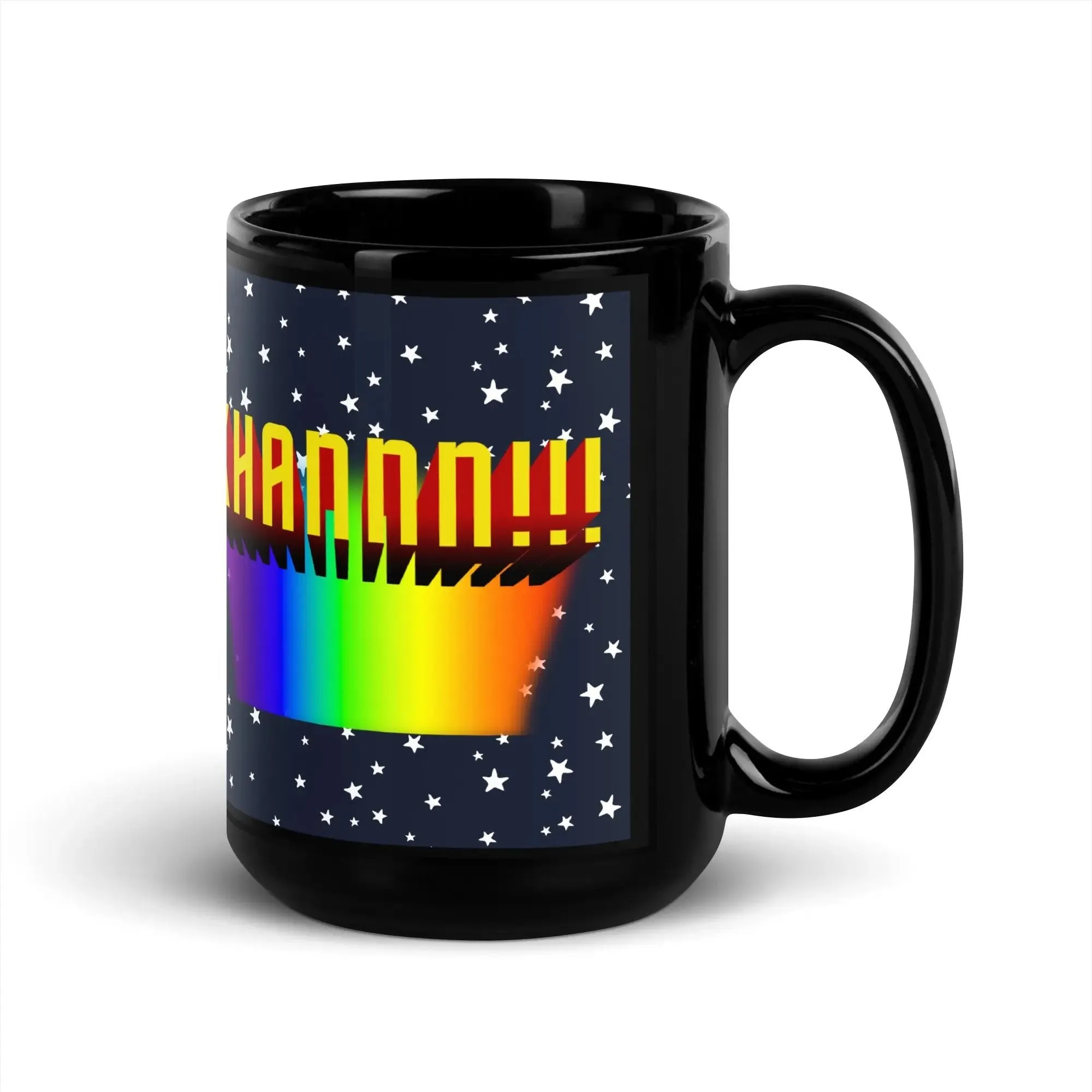 KHANNN!!! Black Glossy Mug