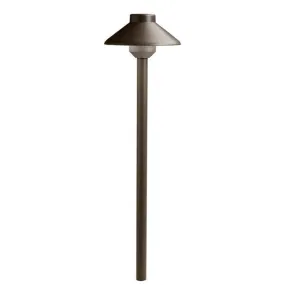 Kichler 15821AZT27 Short Stepped Dome 2700K LED Path Light Textured Architectural Bronze