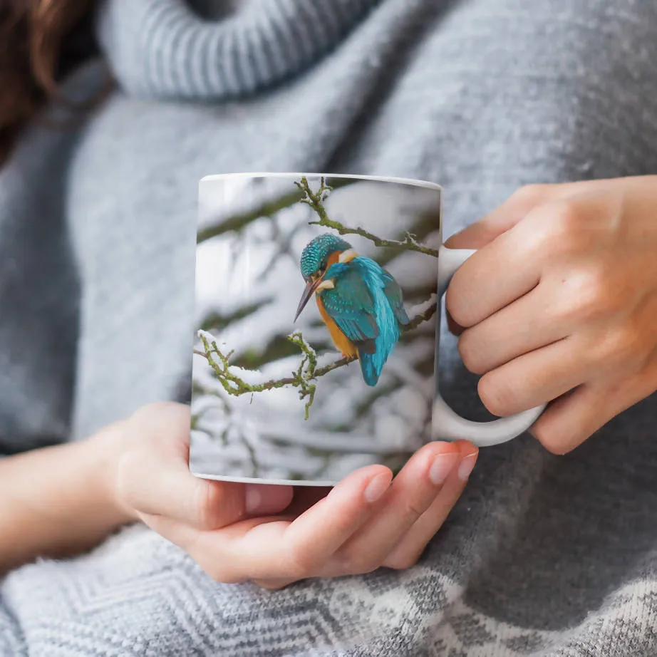 Kingfisher In The Snow Mug