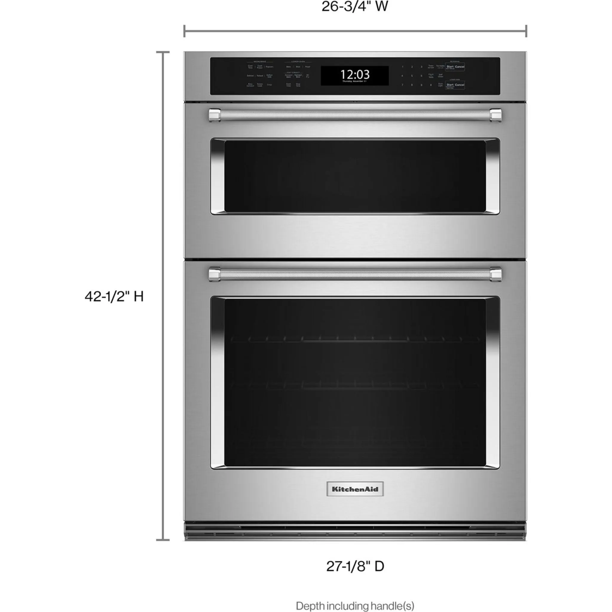 KitchenAid  27" Combination Microwave Wall Oven with Air Fry Mode (KOEC527PSS)