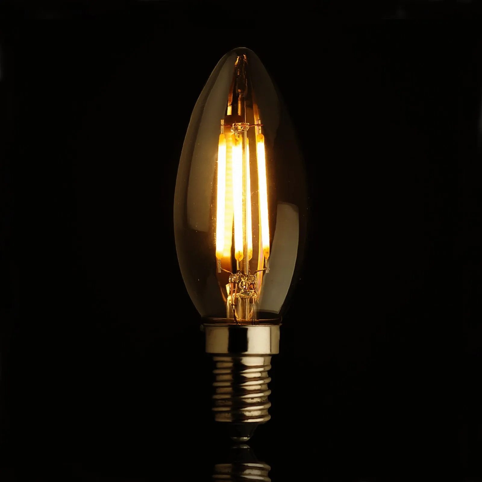 LED Filament Bulb Candelabra Shape Clear Shade 3W E14 10PACK