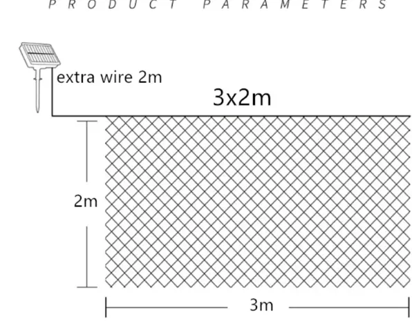 LED Solar Malla LED 6*10 320LED White #1019