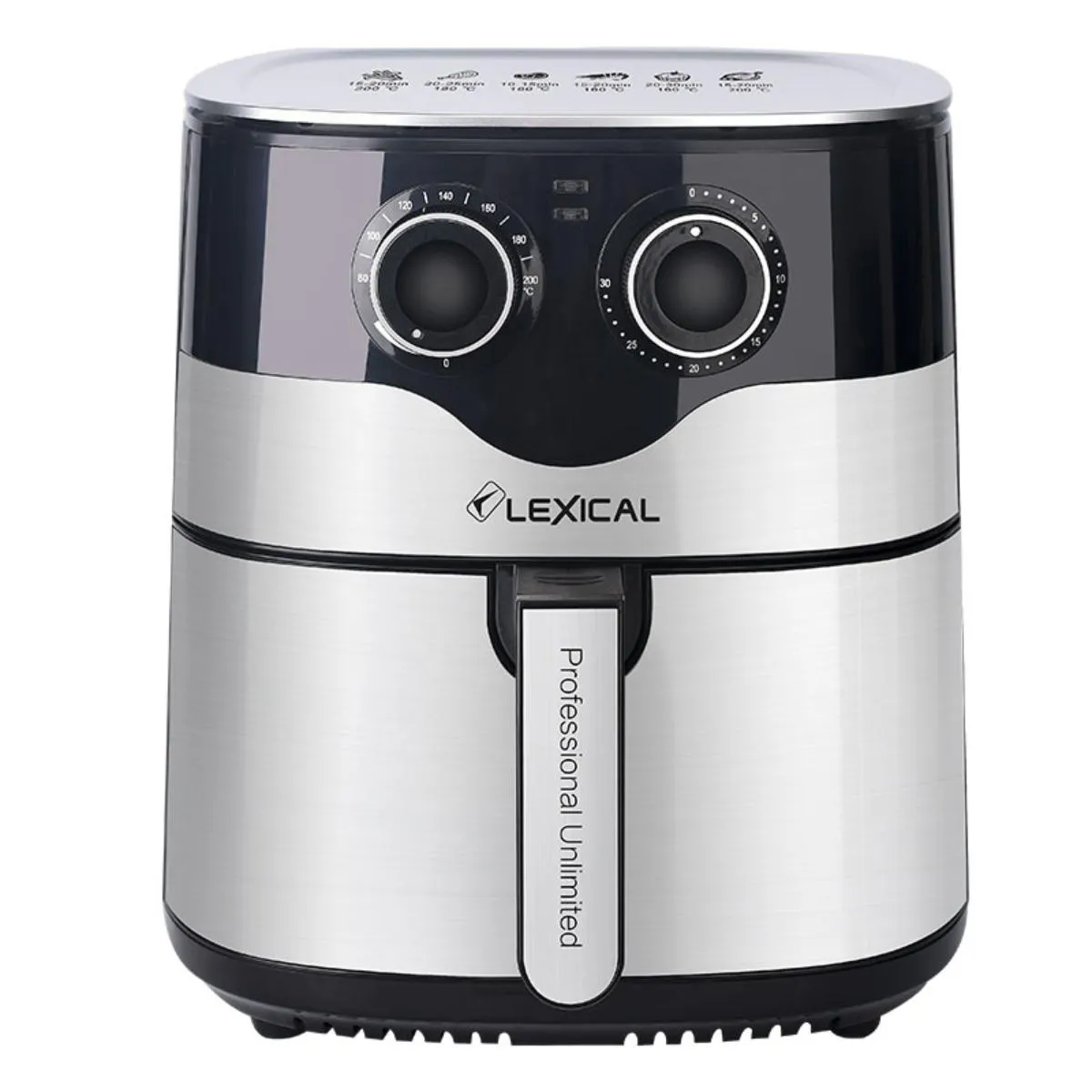 Lexical Air Fryer, 8Lit, 1800Watts, Silver