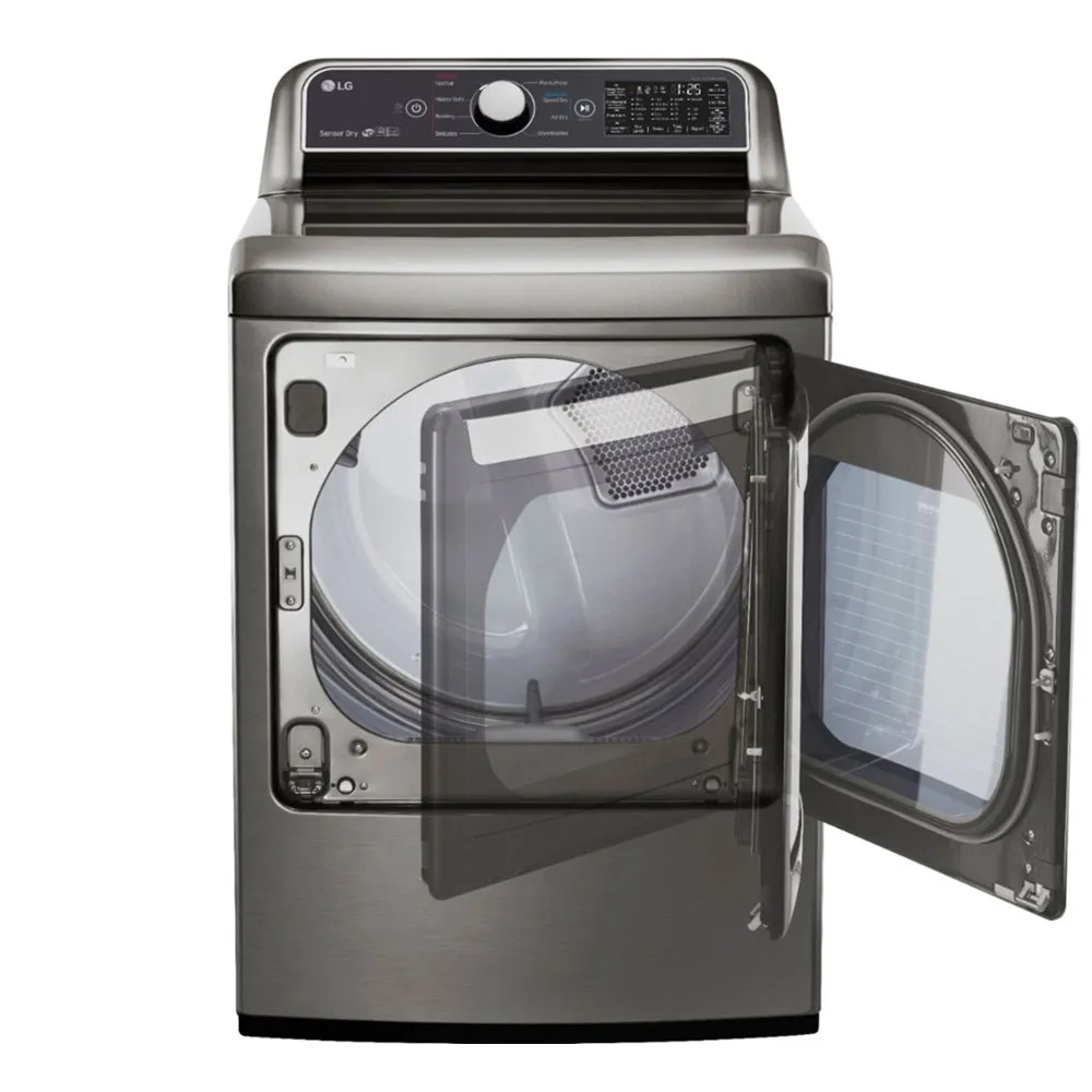 LG - 7.3 Cu. Ft. 9 Cycle Electric Dryer - Graphite Steel