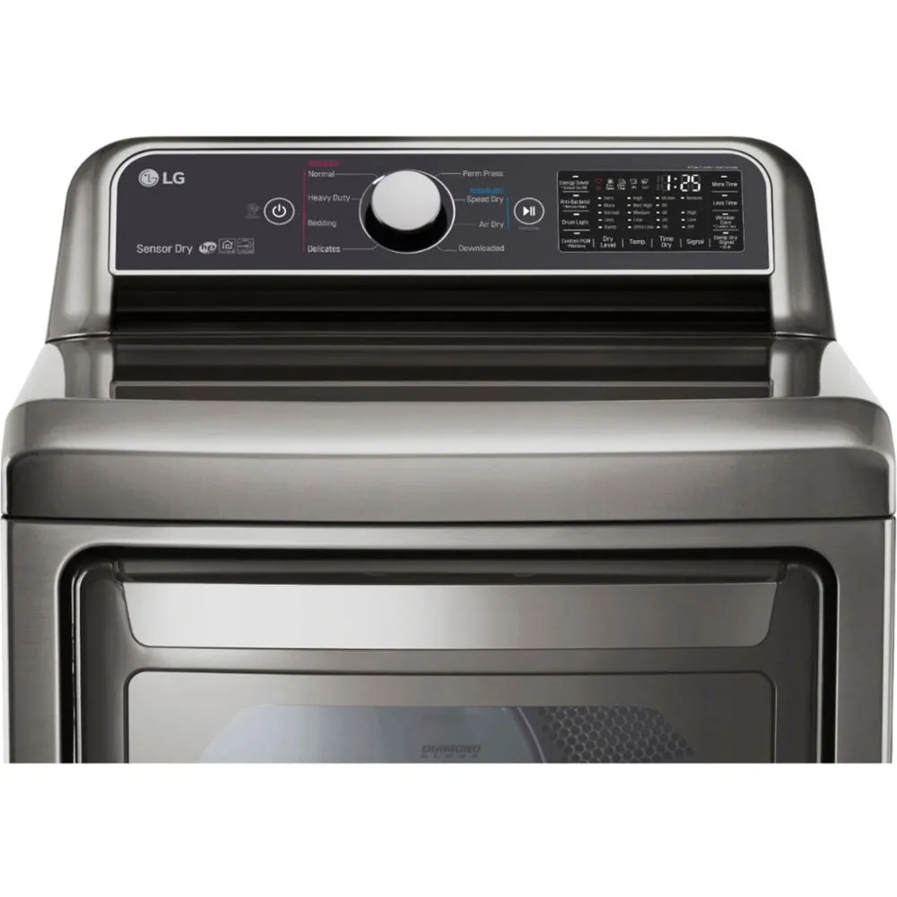 LG - 7.3 Cu. Ft. 9 Cycle Electric Dryer - Graphite Steel