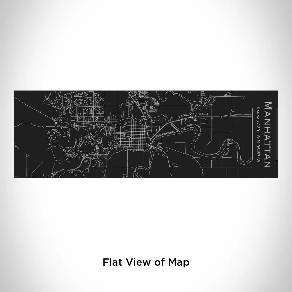 Manhattan - Kansas Map Insulated Cup in Matte Black