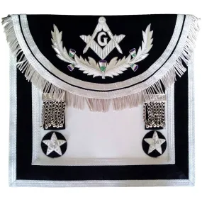 Master Mason Craft Scottish Regulation Apron - Black Silver