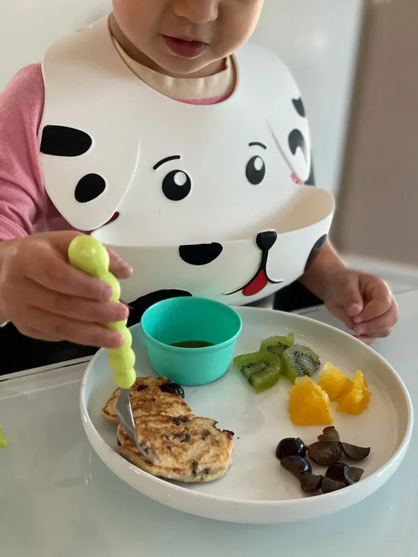 melii Silicone Dog Bib for Mess Free Mealtimes | Waterproof, Adjustable, and BPA-Free | Cute and Playful Design for Toddlers and Kids