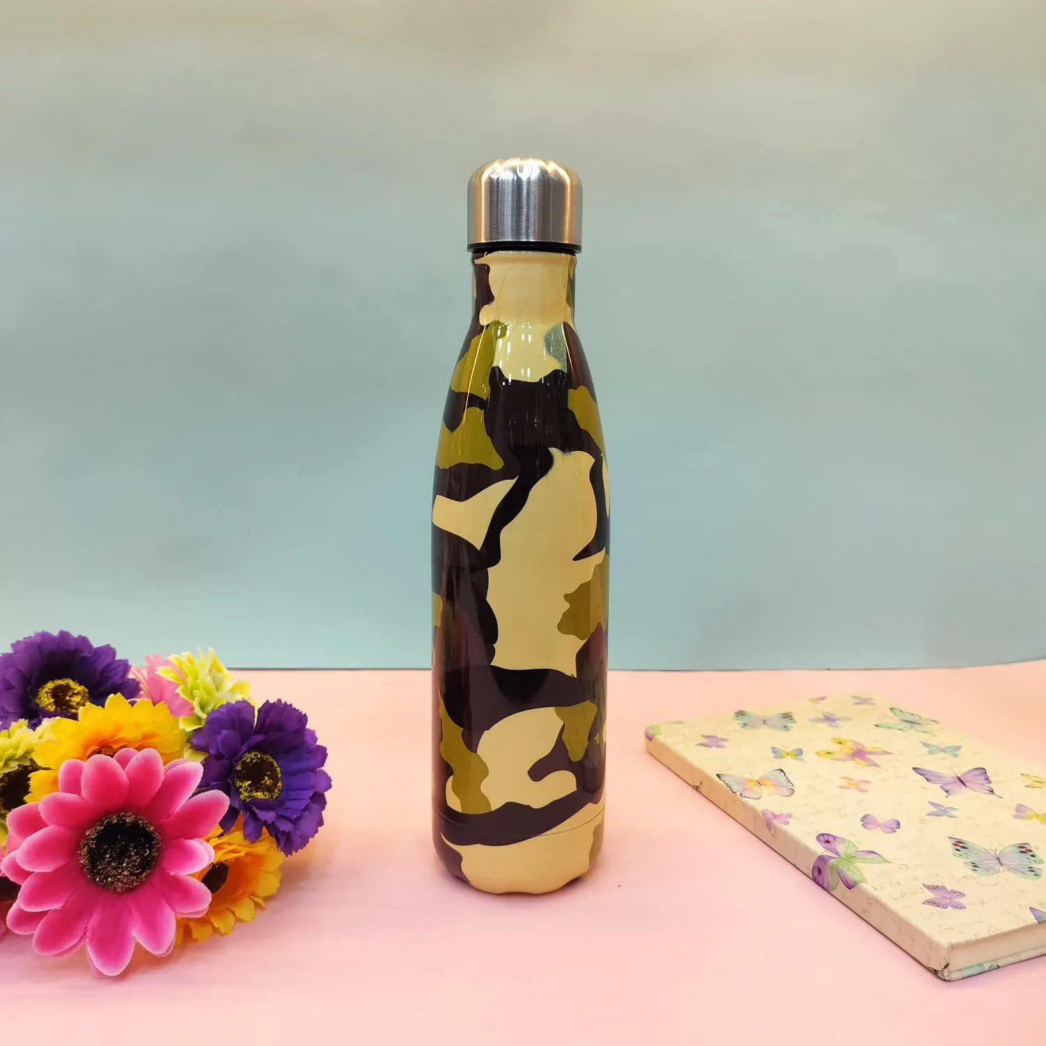 Military print water bottle (500ml)