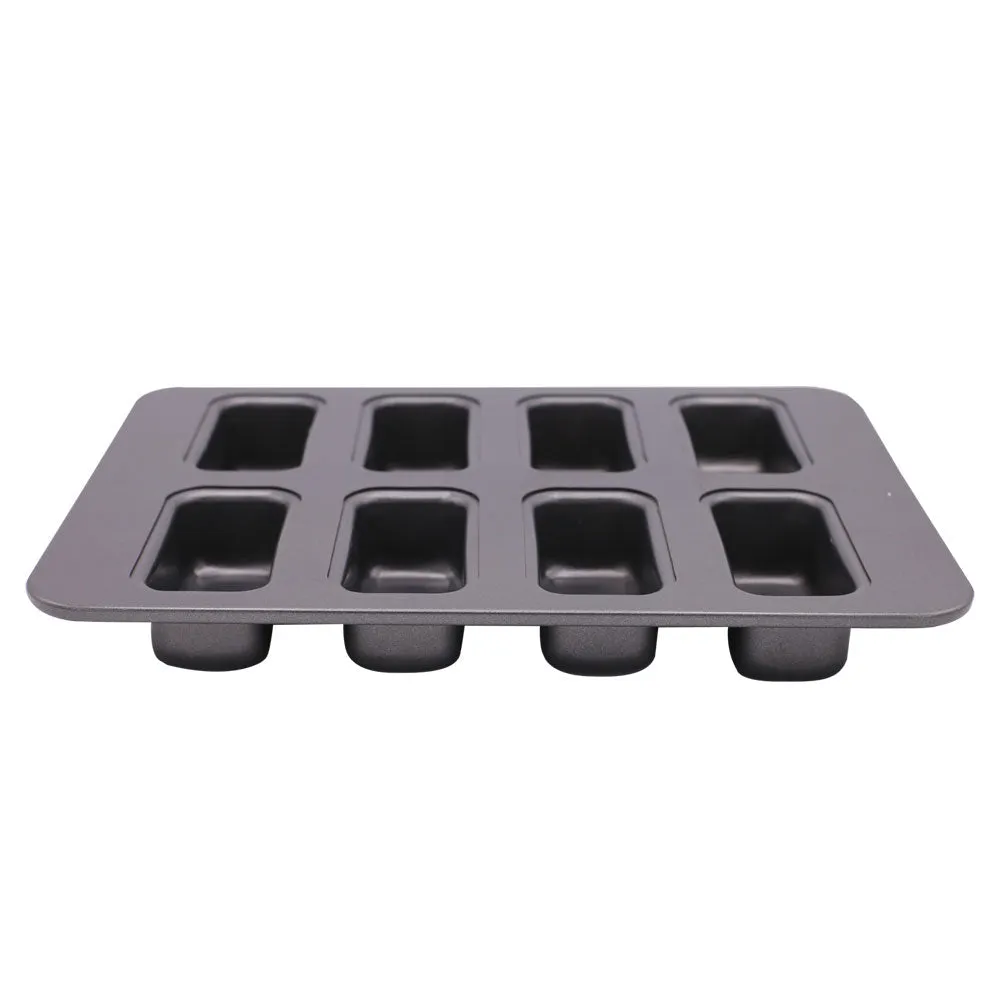 Mini Rectangle Brownie Baking Tray 8 Cavity Non Stick