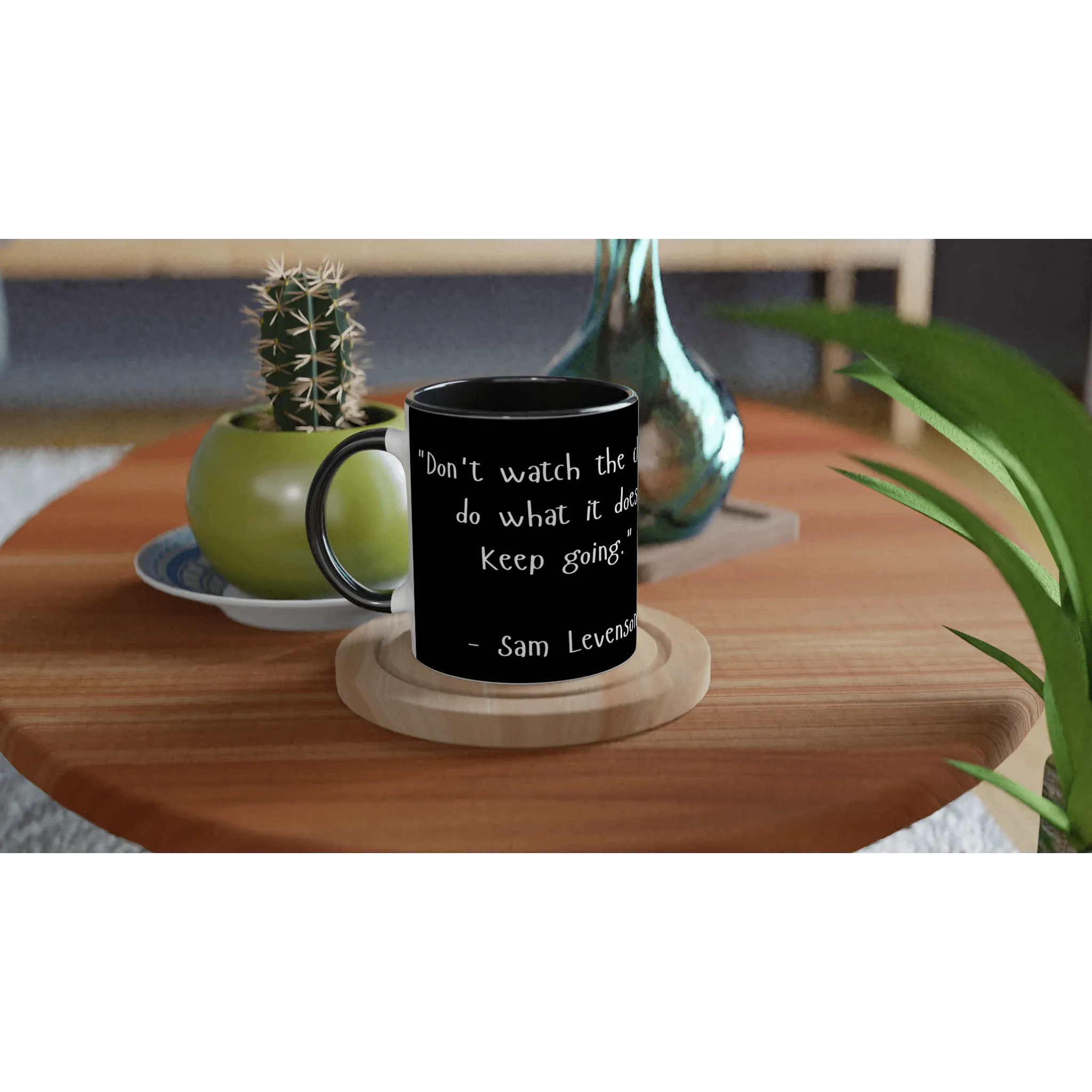 Motivational Black Ceramic Mug