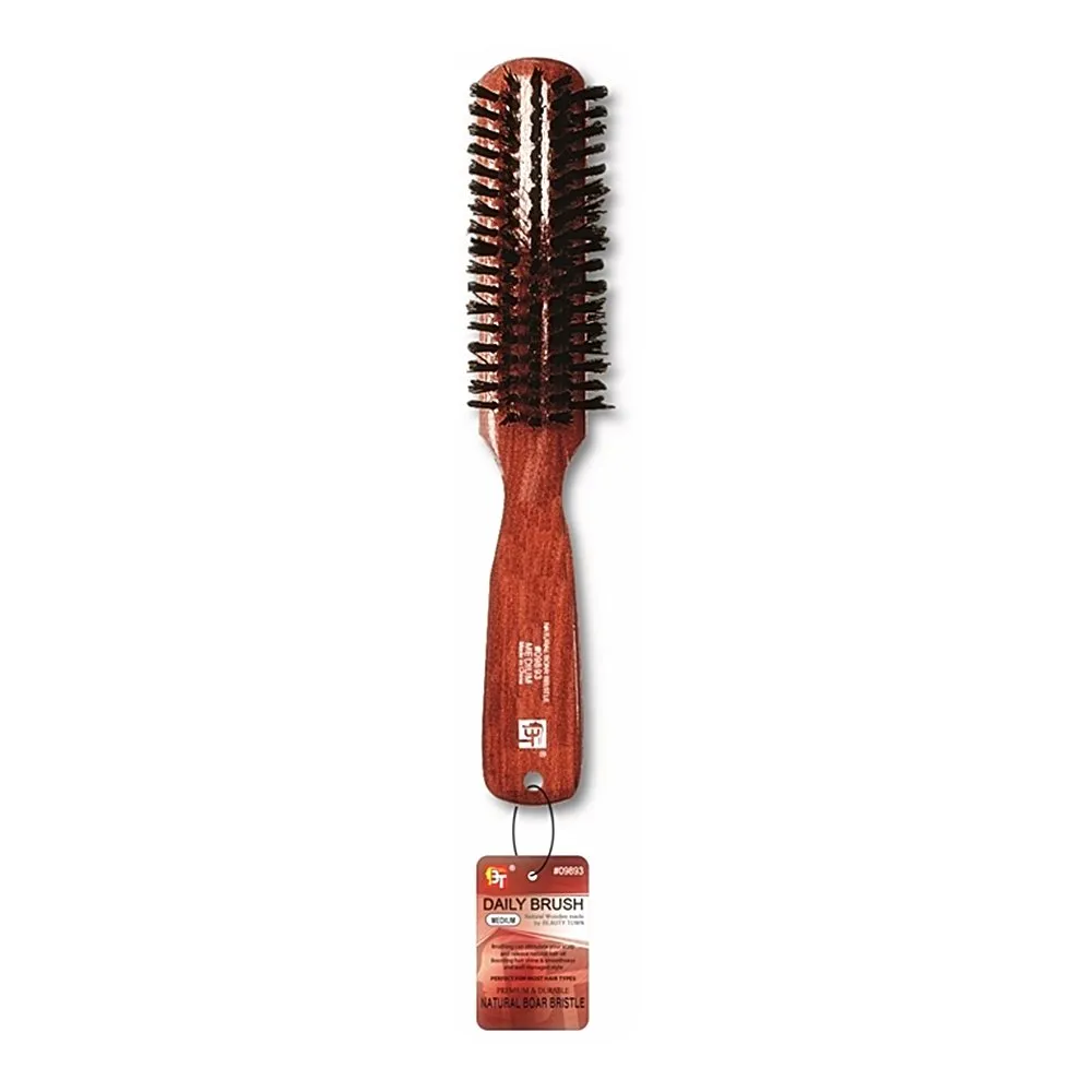 NATURAL BOAR BRISTLE DAILY WOODEN BRUSH