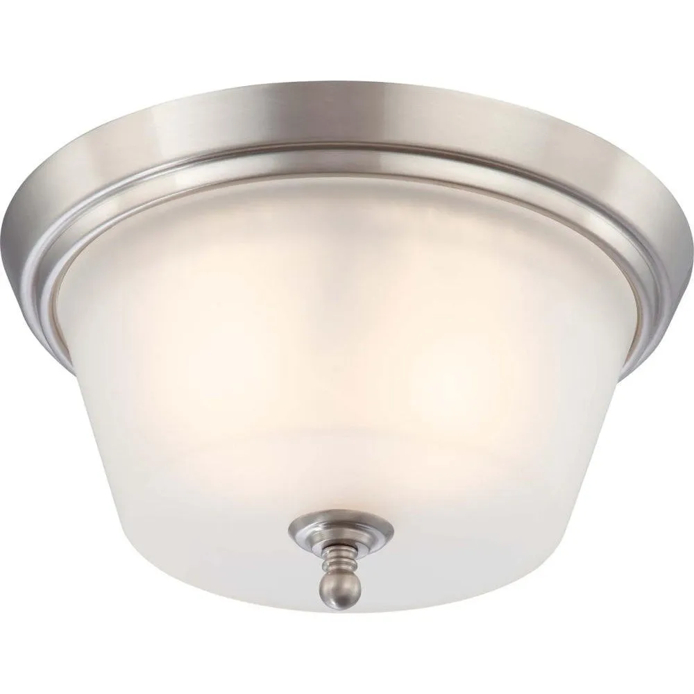 Nuvo Surrey - 2 Light Flush Dome Fixture w/ Frosted Glass