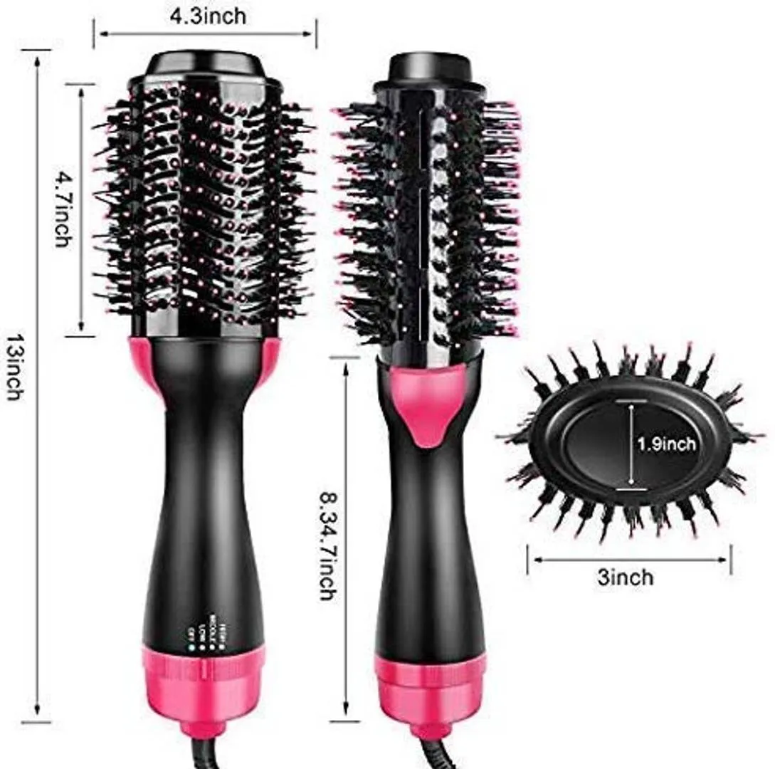 One Step Hair Dryer and Volumizer, Hot Air Brush, 3 in1 Styling Brush Styler, Negative Ion Hair Straightener Curler Brush for All Hairstyle