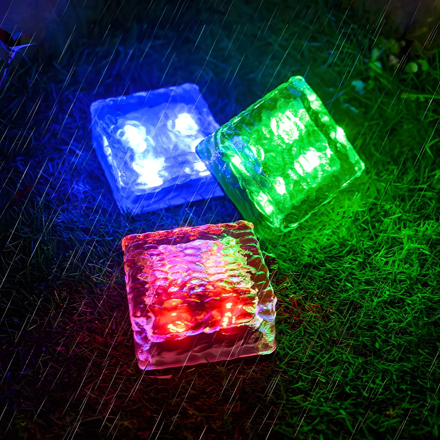 Outdoor Solar Ice Brick Light - 6-Pack