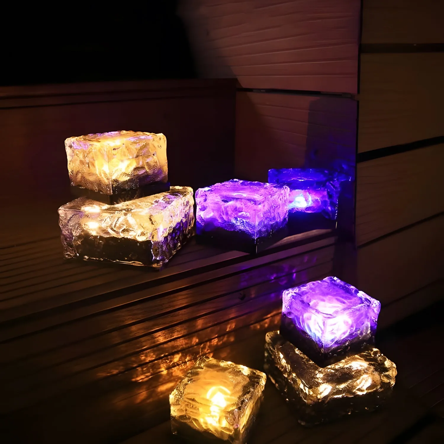 Outdoor Solar Ice Brick Light - 6-Pack