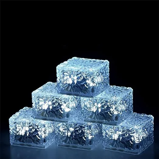 Outdoor Solar Ice Brick Light - 6-Pack