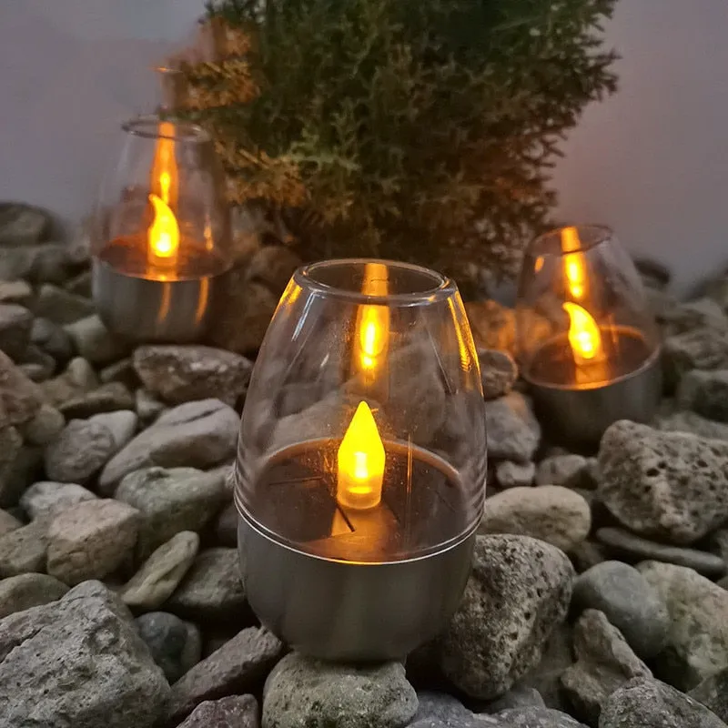 Outdoor Solar Lights Garden Decoration Solar Light LED Candle Lamps Solar Lawn Lights Deck Night Lights Fro Courtyard Pathway