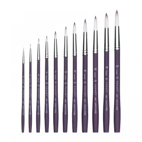 PANART TWO TONE SYNTHETIC SH BRUSH SET R-0,4,10 F-2,6