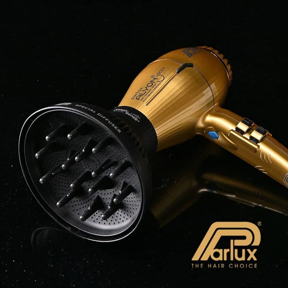 Parlux Alyon Air Ionizer Dryer - Gold 2250W With Diffuser Pack