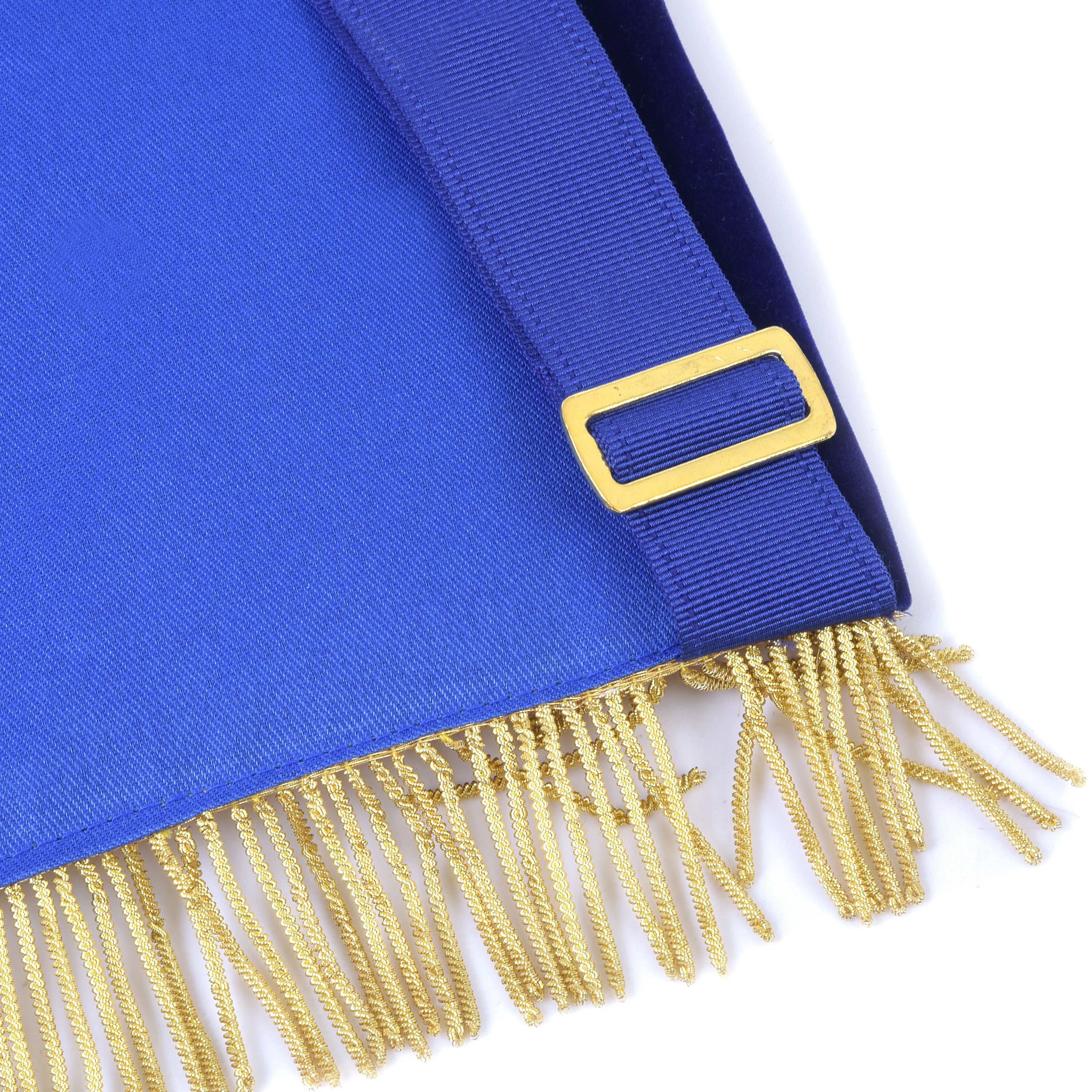 Past Grand Thrice Illustrious Master Royal & Select Masters English Regulation Apron - Blue Velvet & Gold