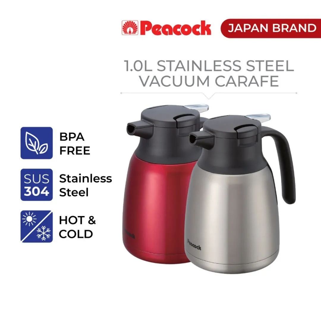 Peacock 1.0L Stainless Steel Vacuum Carafe