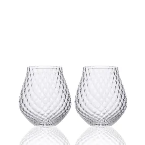 Phoebe Clear Stemless Wine Glasses