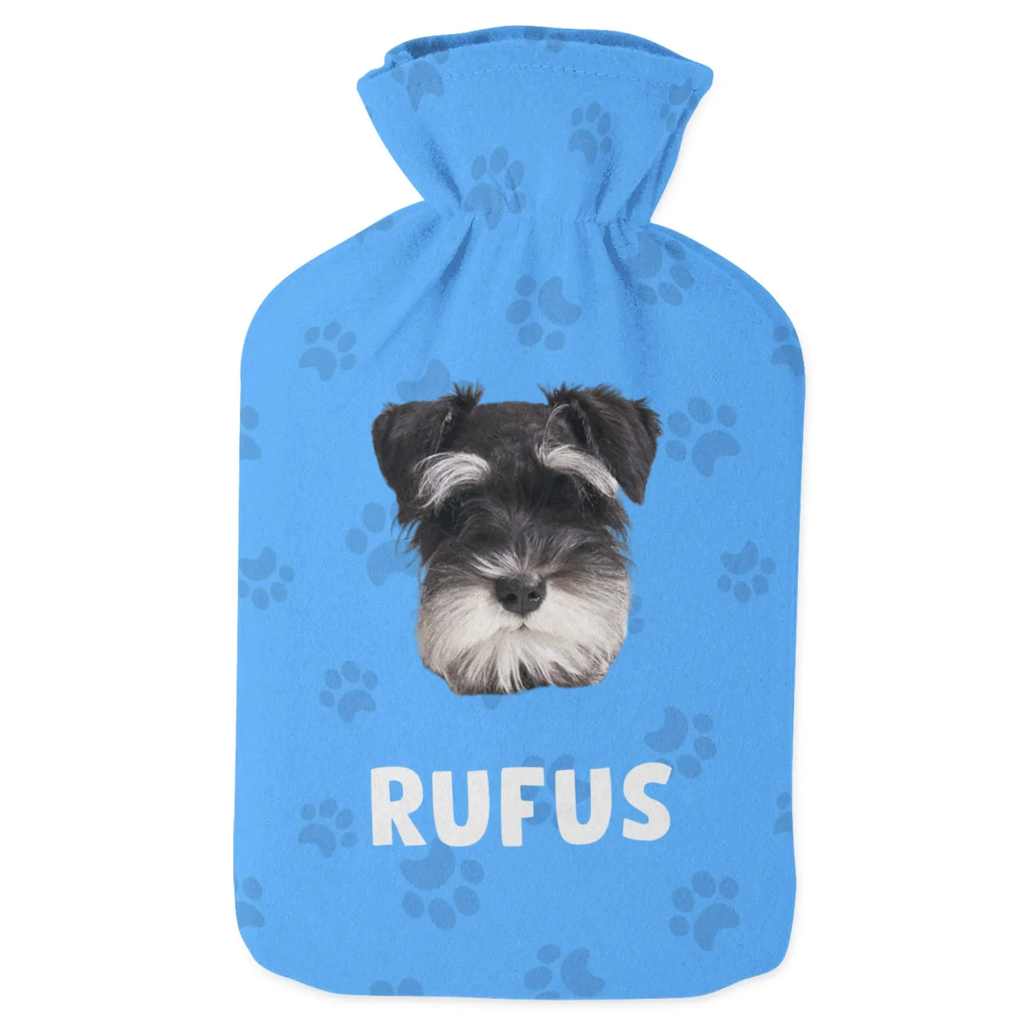 Photo Text Dog Hot Water Bottle