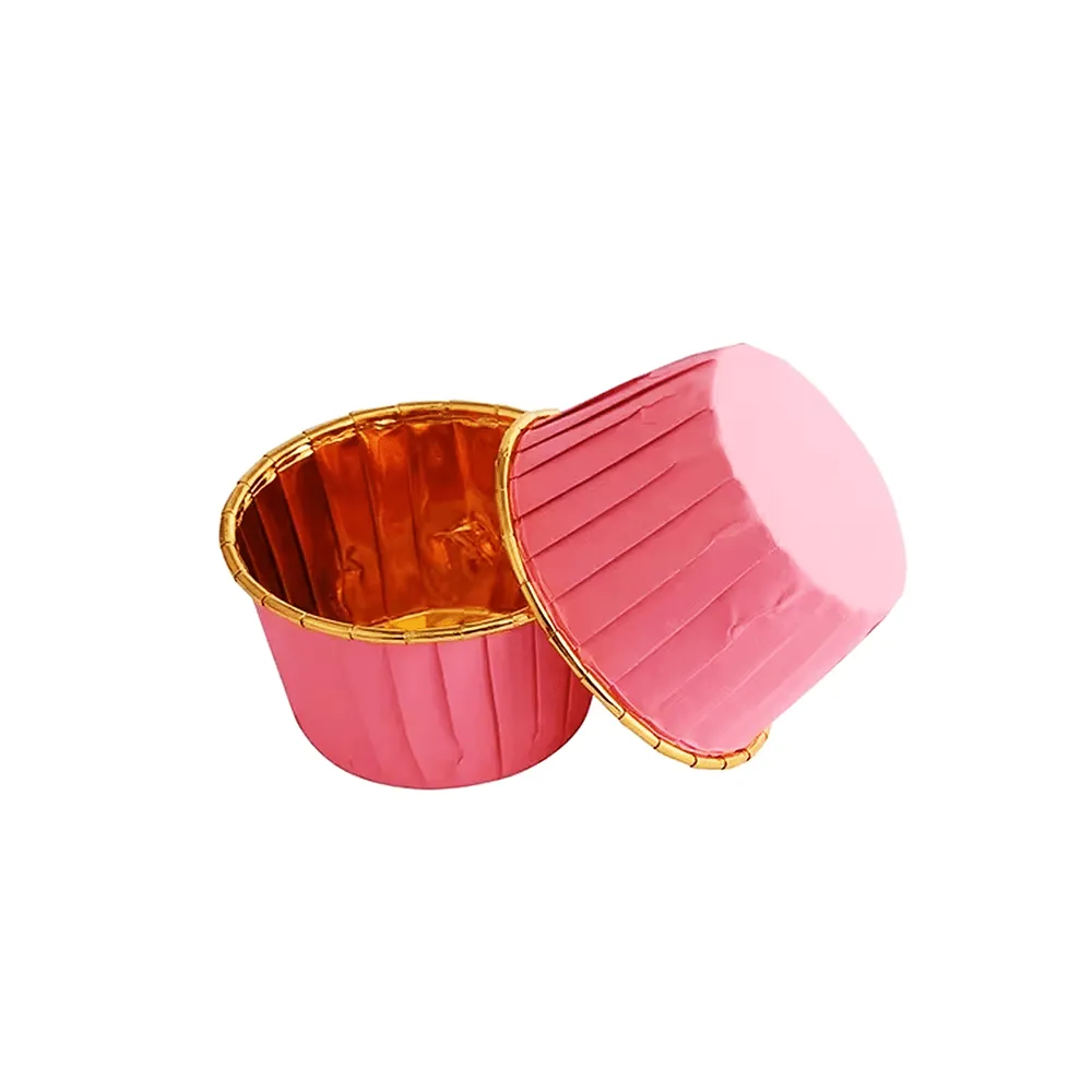 Pink And Gold Foil Baking Paper Cup - B44xH35