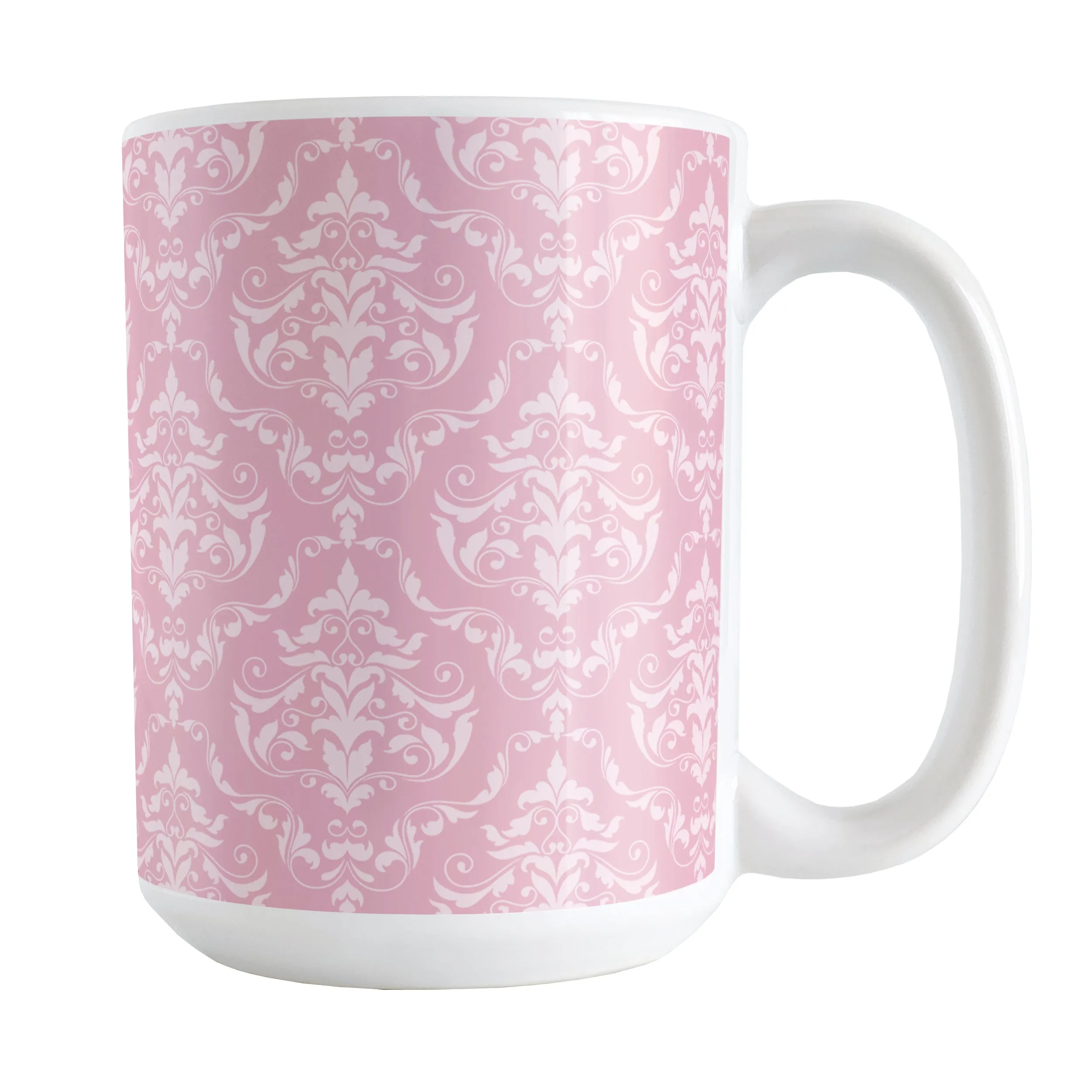 Pink Damask Pattern Mug